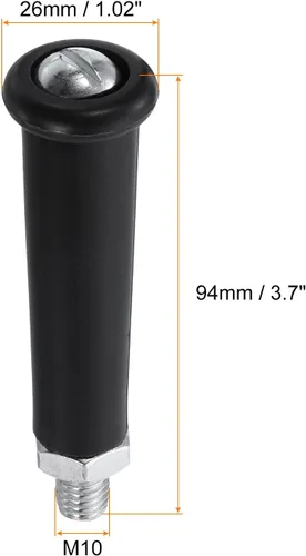 Miniatura 2 de uxcell Manijas de sujeción con abrazadera Perillas de tornillo Mango M10x15mm Roscado Plástico Metal Manija Giratoria Grip