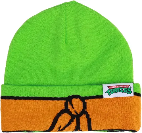 Miniatura 2 de Bioworld TMNT Rolldown Mikey - Gorro de malla para adultos, color verde, Verde