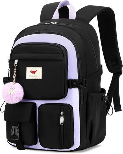 Miniatura 7 de Mochila para laptop de 15.6 pulgadas, mochila escolar para niños, mochila universitaria, mochila de viaje, bolsas grandes para adolescentes, niñas