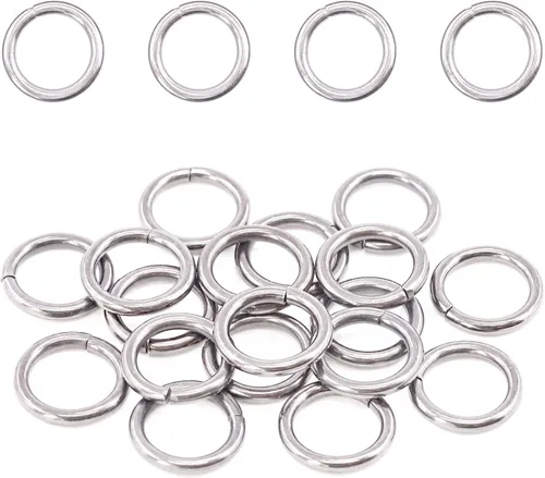 Miniatura 14 de Swpeet 60 anillos de metal multiusos de bronce resistentes de 5/4 de pulgada a 1.260 in para bolsas de hardware, anillos de mano, accesorios