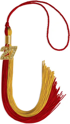 Miniatura 94 de Endea Graduation Borla de doble color con dije dorado (negro/oro brillante, 2022)