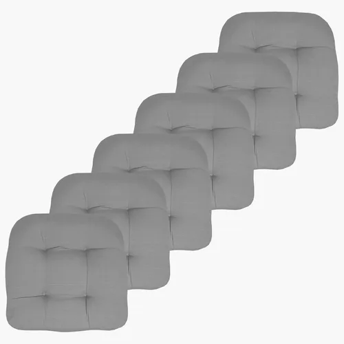 Miniatura 31 de Sweet Home Collection - Cojines para silla de patio al aire libre, cojines prémium con relleno grueso y cómodo de fibra, con tul, 19 x 19 pulgadas