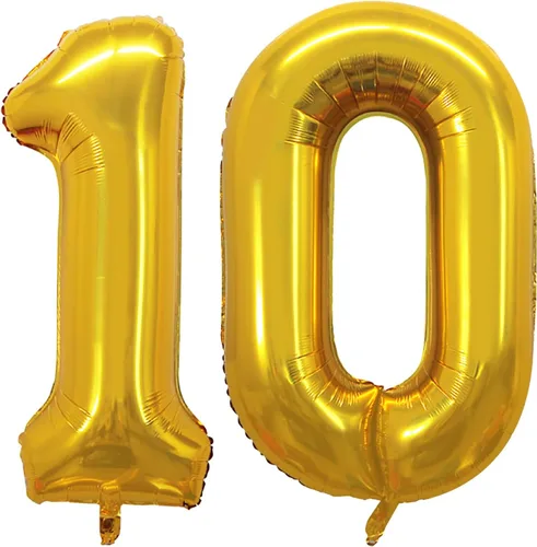Miniatura 354 de Goer, conjunto de globos de papel aluminio para decoraciones de cumpleaños, globos de las letras de feliz cumpleaños y de números Oro