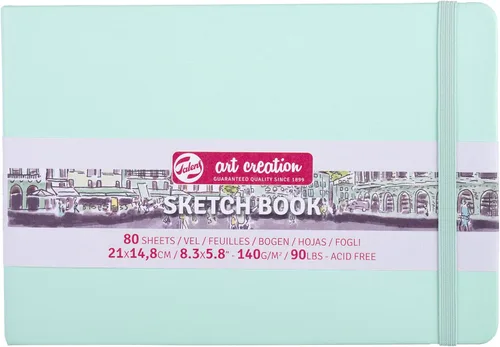 Talens Art Creation T9314-035M 452370 Cuaderno de bocetos Talens Art Creation, libro de dibujo, 8.3 x 5.9 pulgadas (21 x 15 cm), Menta fresca