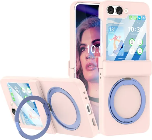 Miniatura 14 de Funda magnética diseñada para Galaxy Z Flip 5 con protección de bisagra y soporte [compatible con MagSafe] para Samsung Flip 5 Slim Funda protectora