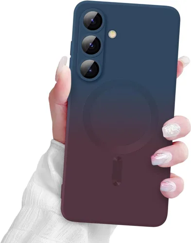 Miniatura 15 de Newseego Funda magnética para Samsung Galaxy S22 5G, funda de silicona líquida suave de lujo, antiarañazos, a prueba de golpes, protector completo