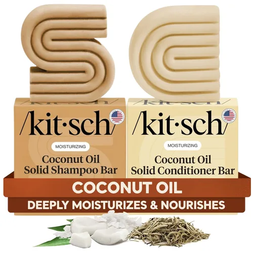 Miniatura 12 de Kitsch Juego de champú y acondicionador de aceite de ricino, aceite de ricino orgánico, cuidado del cabello para cabello opaco y seco, jabón