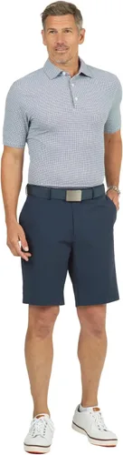 Miniatura 3 de IBKUL Polo de manga corta para hombre con protección solar UPF 50+ Icefil Cooling Circle Grid Print 94150 (ajuste moderno)