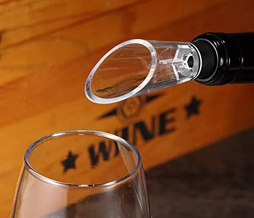 Miniatura 4 de Abridor de botellas de vino con bomba de aire con cortador de lámina, tapón al vacío y vertedor aireador
