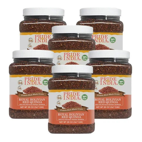 Miniatura 12 de Pride Of India - Quinoa real boliviana natural de tres colores - Tarro de grano entero rico en proteínas, tarro de 3 libras