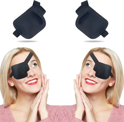 Miniatura 10 de Parche para ojos 3D, parches médicos para adultos y niños, parches para ojos perezosos para ambliopía 3D para ojo derecho Negro