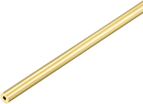 uxcell Tubo redondo de latón, 11.811 in de longitud 0.118 in OD 0.039 in de espesor de pared, tubería recta inconsútil del tubo
