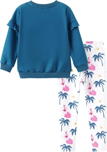 Miniatura 7 de Disney Frozen Minnie Mouse Stitch - Conjunto de 2 piezas para niña, sudadera de manga larga y leggings