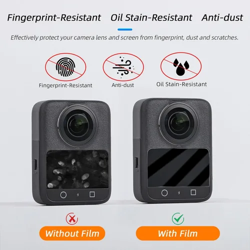 Miniatura 2 de Para accesorios DJI OSMO 360, funda de silicona + tapa de lente + funda protectora con cordón compatible con cámara de acción DJI OSMO 360