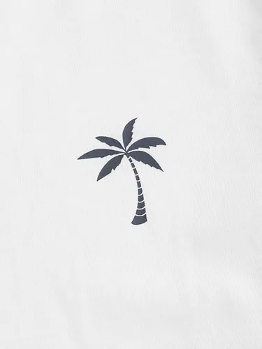 Miniatura 18 de GORGLITTER Conjunto de 2 piezas de camiseta gráfica de manga corta para hombre, estampado hawaiano con cordón y pantalones cortos