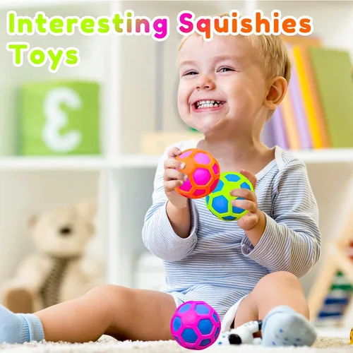 Miniatura 5 de 3 bolas antiestrés para adultos y niños, bolas de estrés esponjosas con funda reemplazable, juguetes calmantes para adultos, ideales para fiestas