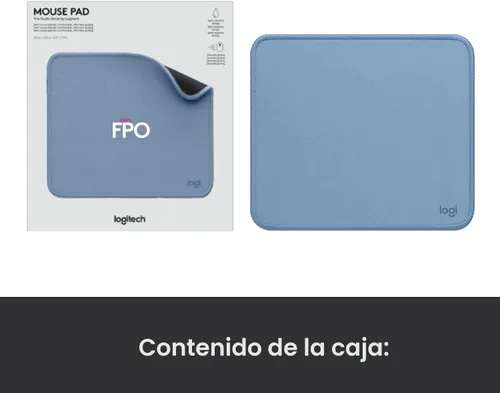 Miniatura 8 de Logitech Alfombrilla para mouse - Studio Series, alfombrilla de mouse para computadora con base de goma antideslizante, fácil deslizamiento