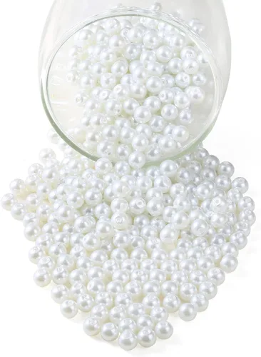 Miniatura 10 de YouLuo 200 piezas de cuentas de perlas de cristal redondas, cuentas de perlas pequeñas checas de satinado lustroso para hacer joyas, cuentas sueltas