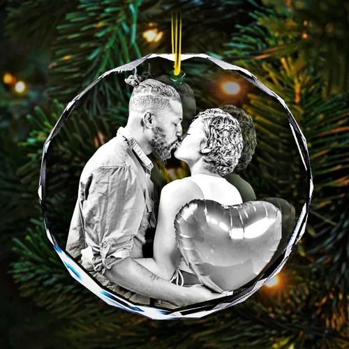 Miniatura 3 de Adorno de cristal 2D, grabado con láser 3D, imagen de regalo de cumpleaños memorable, personalizado con tu propia foto para hombres, mujeres, mamá
