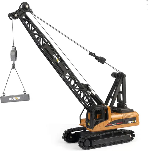 Miniatura 9 de 1/50 Scale Diecast Crawler Excavator, Metal Construction Vehicle Models Toys for Kids (Crawler Excavator)