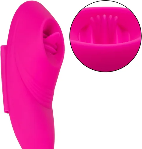 Miniatura 5 de CalExotics Lock-N-Play SE-0077-58-3 - Vibrador de clítoris de silicona resistente al agua con 12 funciones, recargable con vibración parpadeante