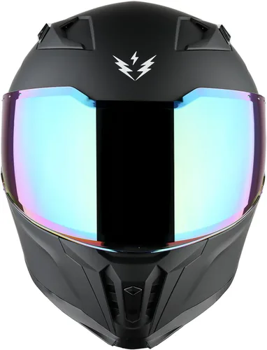Miniatura 7 de 1Storm Casco integral de motocicleta para adultos, hombres y mujeres, casco de carreras de bicicleta de calle, aprobado por DOT, con un escudo extra