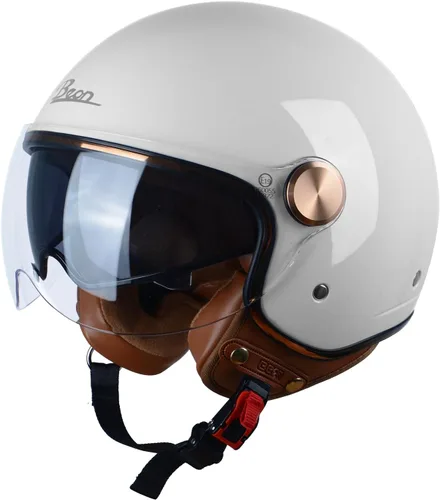 Miniatura 15 de Open Face Motorcycle Helmet for Adults, DOT Approved,3/4 Retro Vespa Helmet, Dual Visors Men's and Women's Motorbike Casco for Moped Cruiser Bobber