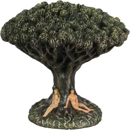 Veronese Design 6 3/4 pulgadas de alto Wiccan Triple Moon Sigil árbol de la vida, escultura de resina bronceada fundida en frío, celta, nórdico,