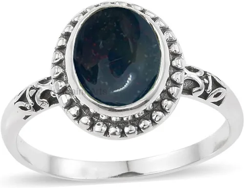 Miniatura 20 de Anillo de plata de ley 925 para mujer, anillo único de gema ovalada hecho a mano