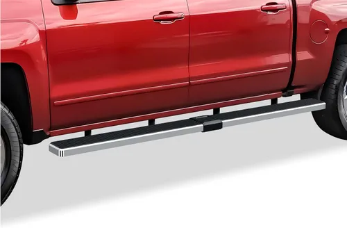 Miniatura 21 de APS Estribos de Acero Inoxidable 304 (Plata Pulida 6 pulgadas) Barras Nerf Compatibles con Chevy Silverado GMC Sierra 1500 2007-2018 y 2500 HD 3500