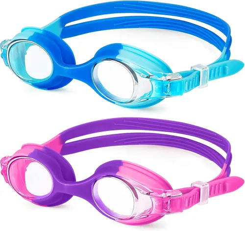 Miniatura 9 de NSSIW Kids Swim-Goggles Swimming-Goggles-for Kids: Goggles Anti Fog Pool No Leak 2 Pack Ages 3-16
