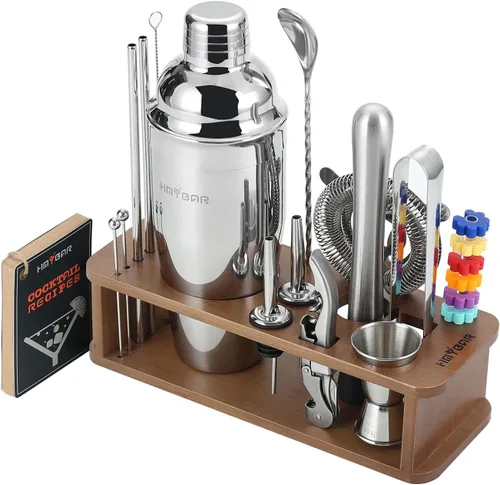 Miniatura 8 de HMYBAR® Juego de coctelera de 22 piezas (24oz/700ml) Kit de mixología para bartender Juego de herramientas de bar Juego para hacer Martini