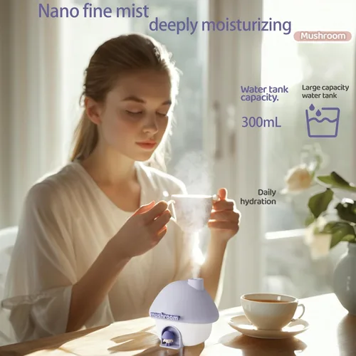 Miniatura 2 de Mini humidificador portátil, humidificador pequeño de niebla fría de 10.1 fl oz, humidificadores personales de escritorio para dormitorio de bebé