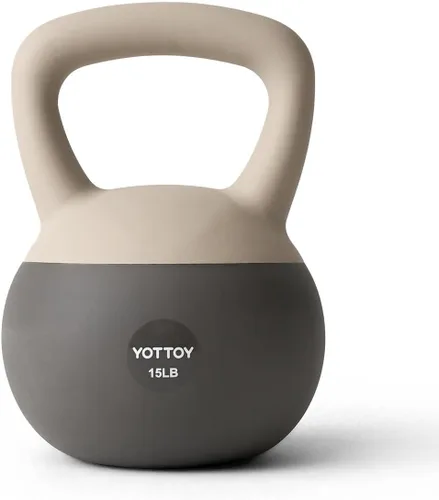Miniatura 21 de YOTTOY Pesa rusa suave, juego para entrenamiento de fuerza y entrenamientos en casa, base acolchada de lados suaves, mango ancho, ideal