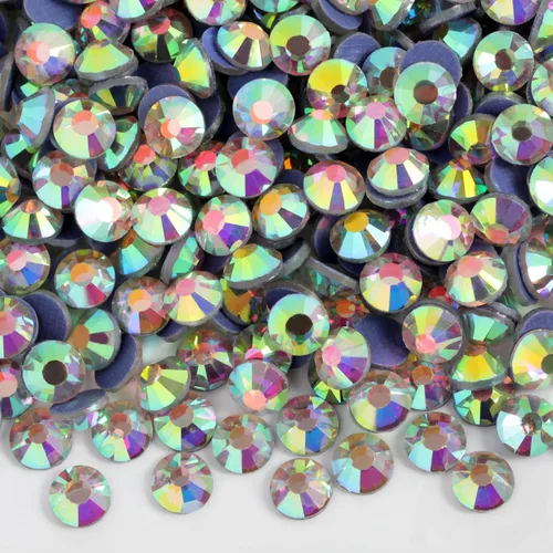 Miniatura 47 de 6000 diamantes de imitación termoadhesivos a granel, diamantes de imitación azules para ropa de manualidades, cristales termoadhesivos para Zafiro