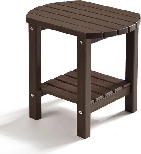 Miniatura 22 de PASAMIC Mesa auxiliar plegable para exteriores, mesa auxiliar de polietileno de alta densidad para exteriores, mesa de patio para todo tipo de clima