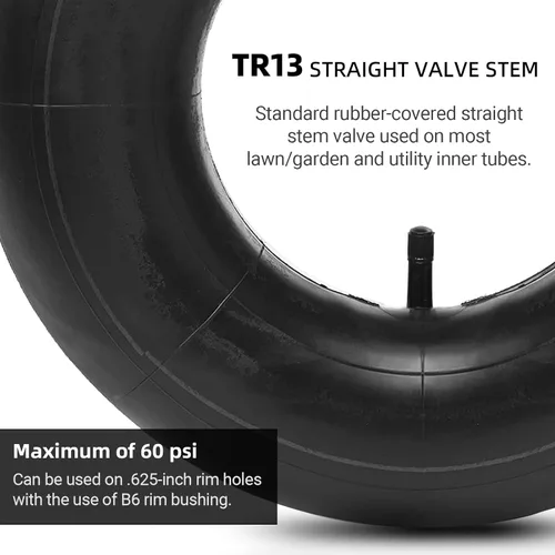 Miniatura 4 de AR-PRO Paquete de 2 tubos interiores universales 145/70-6 ATV - 450/530-6 tubos interiores resistentes compatibles con ATV de 4 ruedas de 90 cc, Go