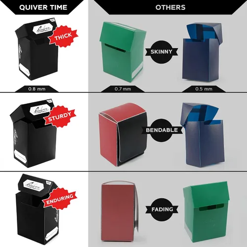 Miniatura 5 de Quiver Time Cajas para mazos de cartas de intercambio y paquete de fundas para cartas, compatibles con cartas de Magic: the Gathering y otros TCG