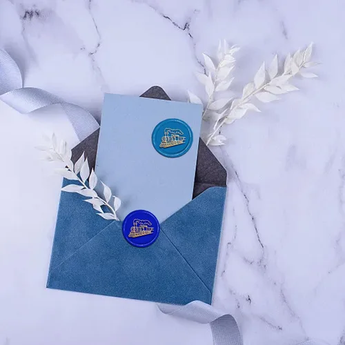 Miniatura 4 de CRASPIRE Sello de cera de tren de cobre de 1.181 in de cobre, sello de sellado desmontable con cabeza de latón con mango de madera, carta de boda