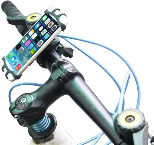 Miniatura 6 de Soporte de teléfono para bicicleta, soporte universal para teléfono para bicicleta, giratorio de 360°, manillar de silicona para iPhone, Galaxy