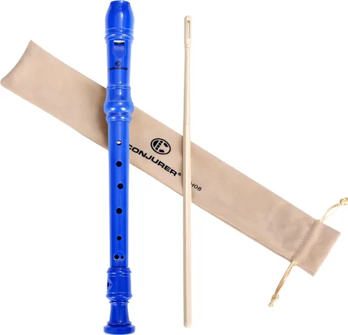 Miniatura 15 de CONJURER Grabadora soprano para niños y estudiantes, 10 unidades, flauta alemana de 8 agujeros, para principiantes, con varilla de limpieza y bolsa