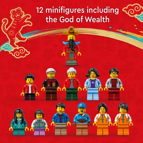Miniatura 4 de LEGO Lunar New Year Traditions 80108 - Kit de construcción para niños de 8 años en adelante; juego de construcción con 6 escenas festivas y 12