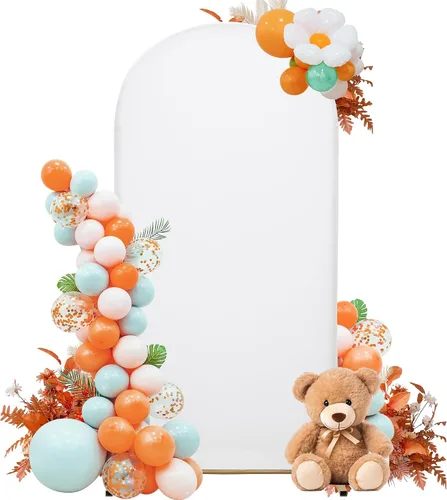 Miniatura 14 de Funda para arco de boda de 6 pies, tela elástica para arcos pequeños, cabinas de fotos y decoración de fiestas, para cumpleaños, duchas