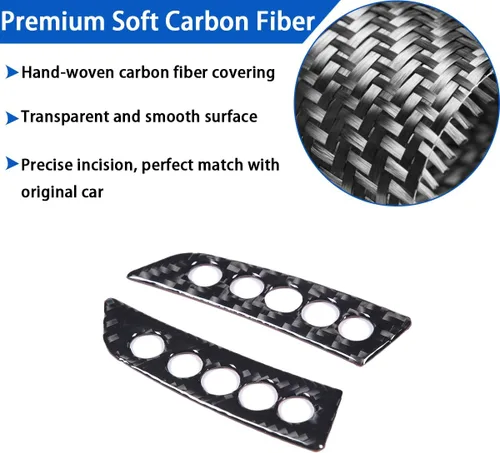 Miniatura 3 de Adhesivo suave de fibra de carbono para panel de instrumentos, compatible con Chevrolet Corvette C8 2020-2025, accesorios adhesivos para panel