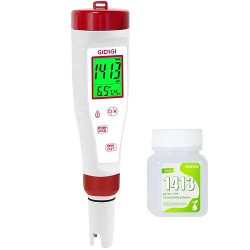 Miniatura 7 de Probador de pH, medidor de pH digital para agua, nueva versión de medidor TDS para agua potable con pantalla retroiluminada que muestra