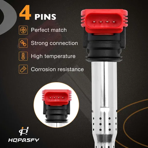 Miniatura 5 de HQPASFY Paquetes de bobinas de encendido UF529, compatibles con Audi R8, A4/A5/A6/A7, Q5/Q7/S4/S5/TT, Volkswagen Tiguan/Golf/GTI/Passat y más