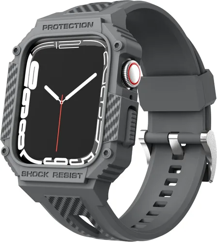 Miniatura 15 de Compatible con Apple Watch Band de 1.614 pulgadas, 1.575 pulgadas, 1.496 pulgadas, carcasa protectora resistente para hombres, con correa deportiva