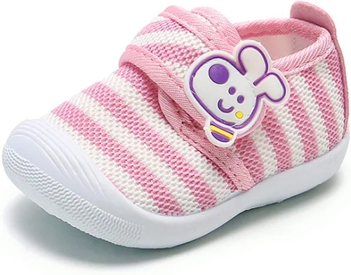WILLFUN Toddler Squeaky Shoes Baby Boy Girl First-Walking Sneakers Infant Soft Sole Little Kid Trainers for 0-3-Year-old First Walkers