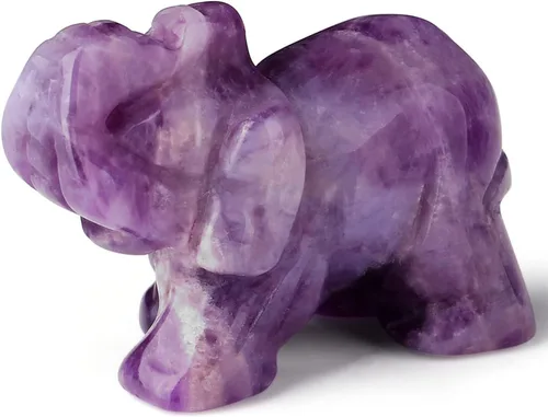 Miniatura 7 de YATOJUZI - Figura de elefante de cuarzo rosa de 5 cm decorativa, cristal curativo rosa, lindo, natural, tallado a mano, pulido, estatua de gema