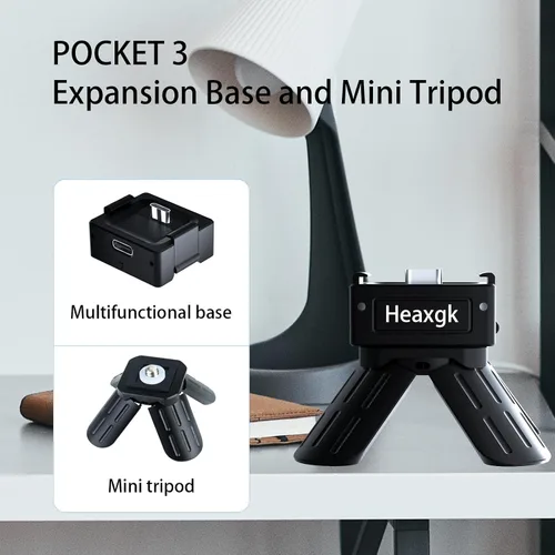 Miniatura 4 de Kit de trípode de liberación rápida para DJI Osmo Pocket 3, base de adaptador de carga de puerto de función completa tipo C para bolsillo 3